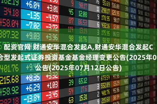 配资官网 财通安华混合发起A,财通安华混合发起C: 财通安华混合型发起式证券投资基金基金经理变更公告(2025年07月12日公告)